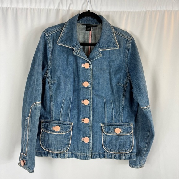 Venezia Jackets & Blazers - Venezia Blue Denim Jacket with Pink Buttons Vintage 90’s